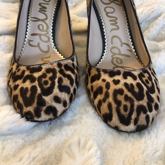Sam Edelman leopard print calf hair heels - Picture 6 of 8